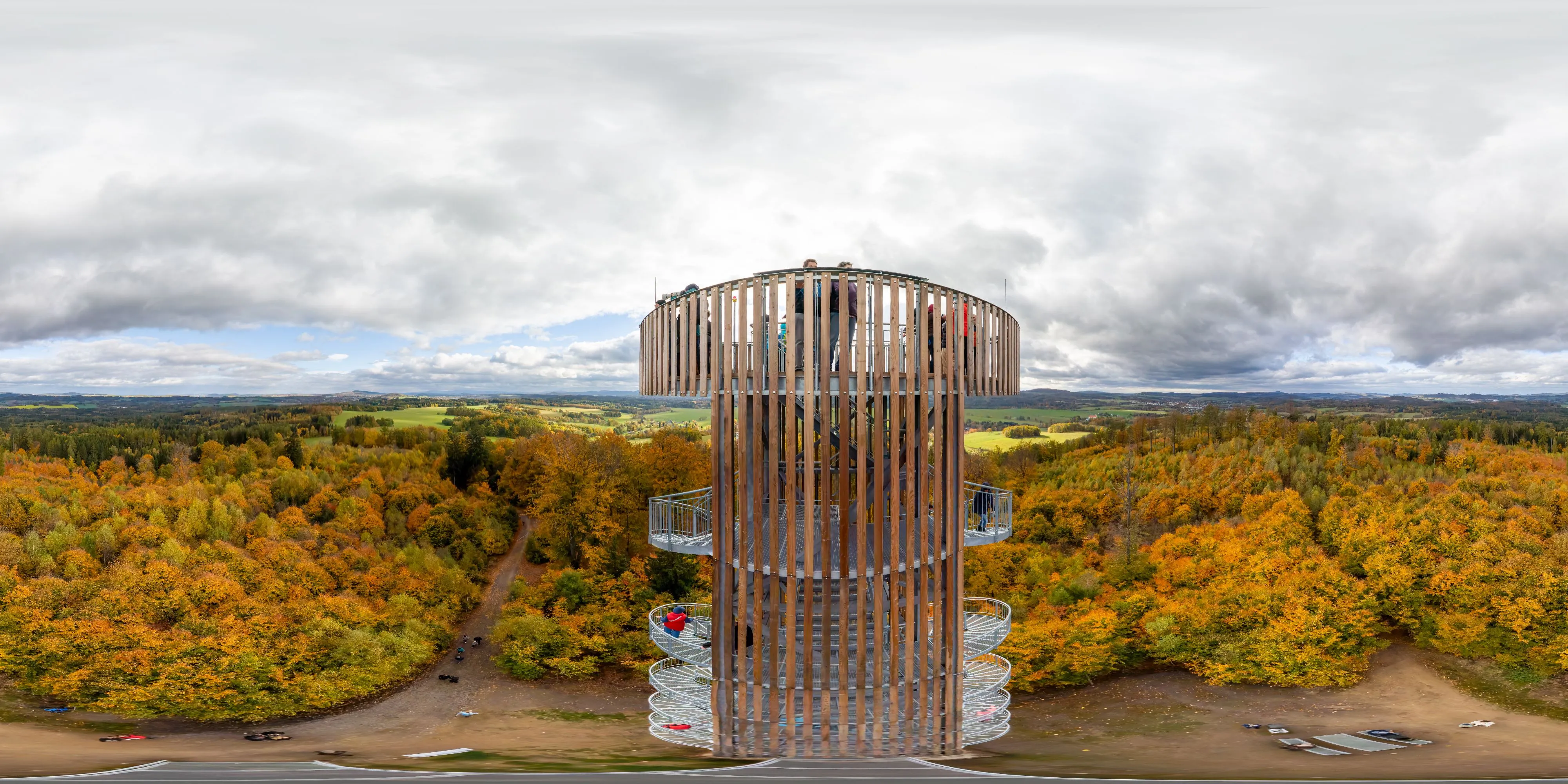 360° Panorama Ansicht: Aussichtsturm - Sicht nach Norden
