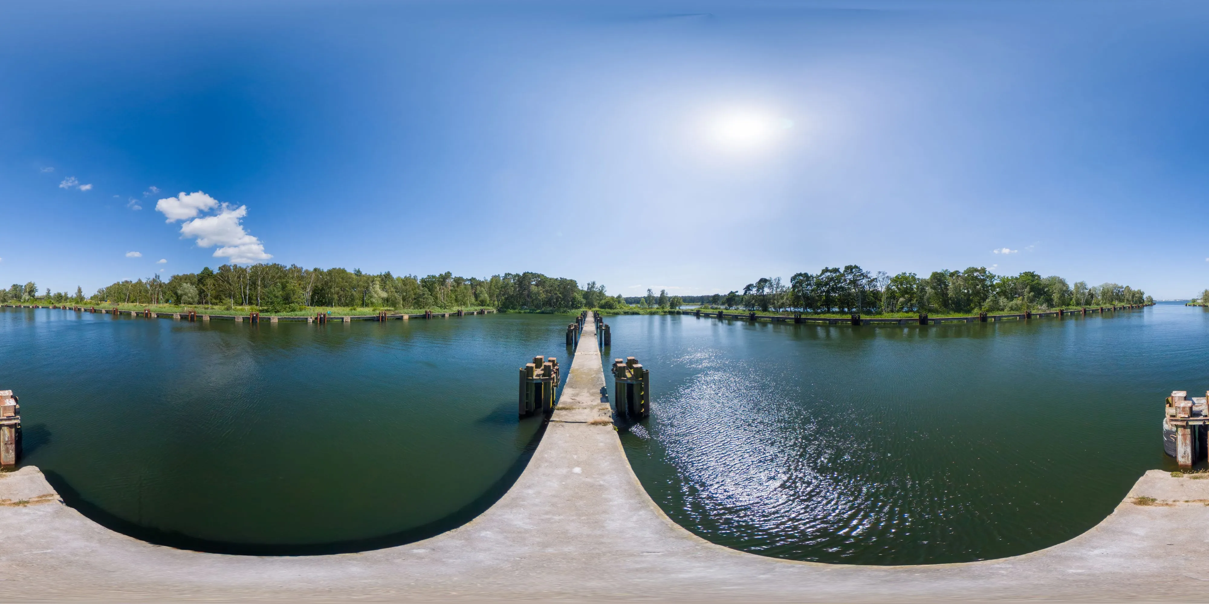 360° Panorama Ansicht: ehemaliger U-Boot-Hafen