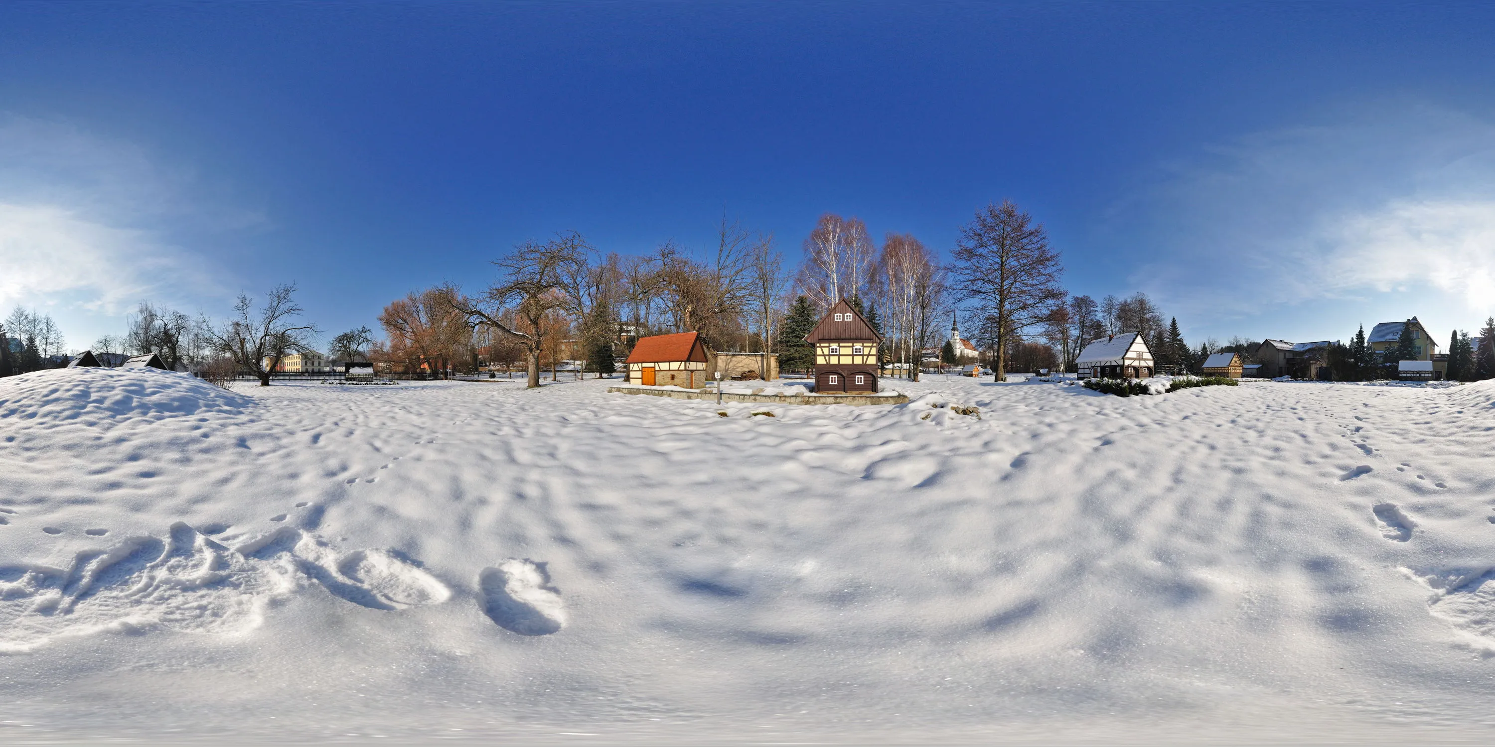 360 Grad Panorama Ansicht: Umgebindehaus-Park 2 in Cunewalde