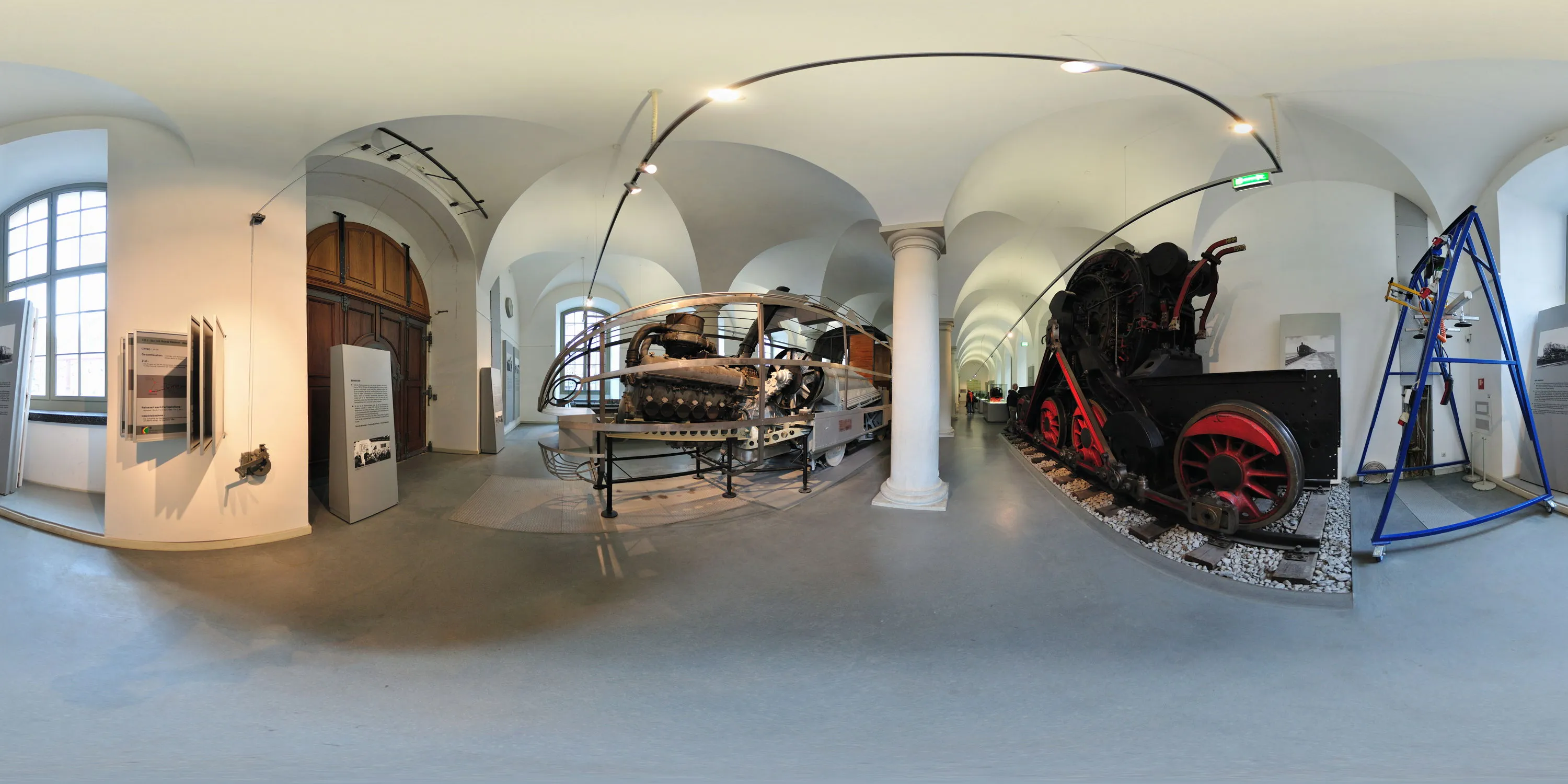 360 Grad Panorama Ansicht: Eisenbahn 2 in Verkehrsmuseum Dresden