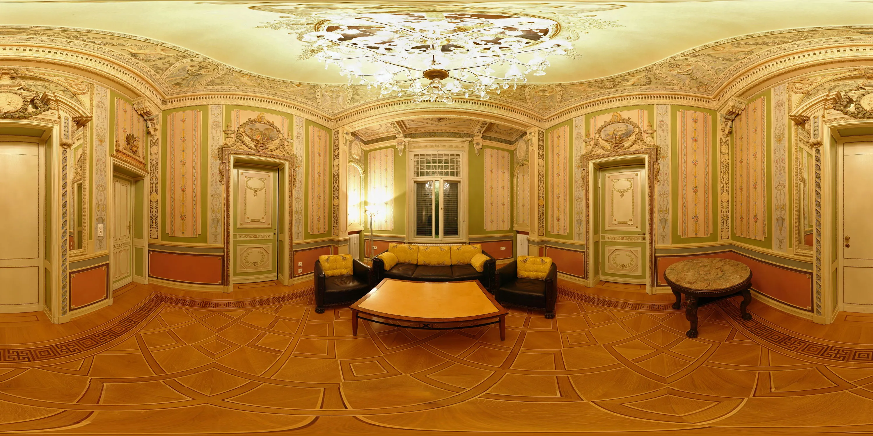 360 Grad Panorama Ansicht: Mozartsalon in Villa Weigang