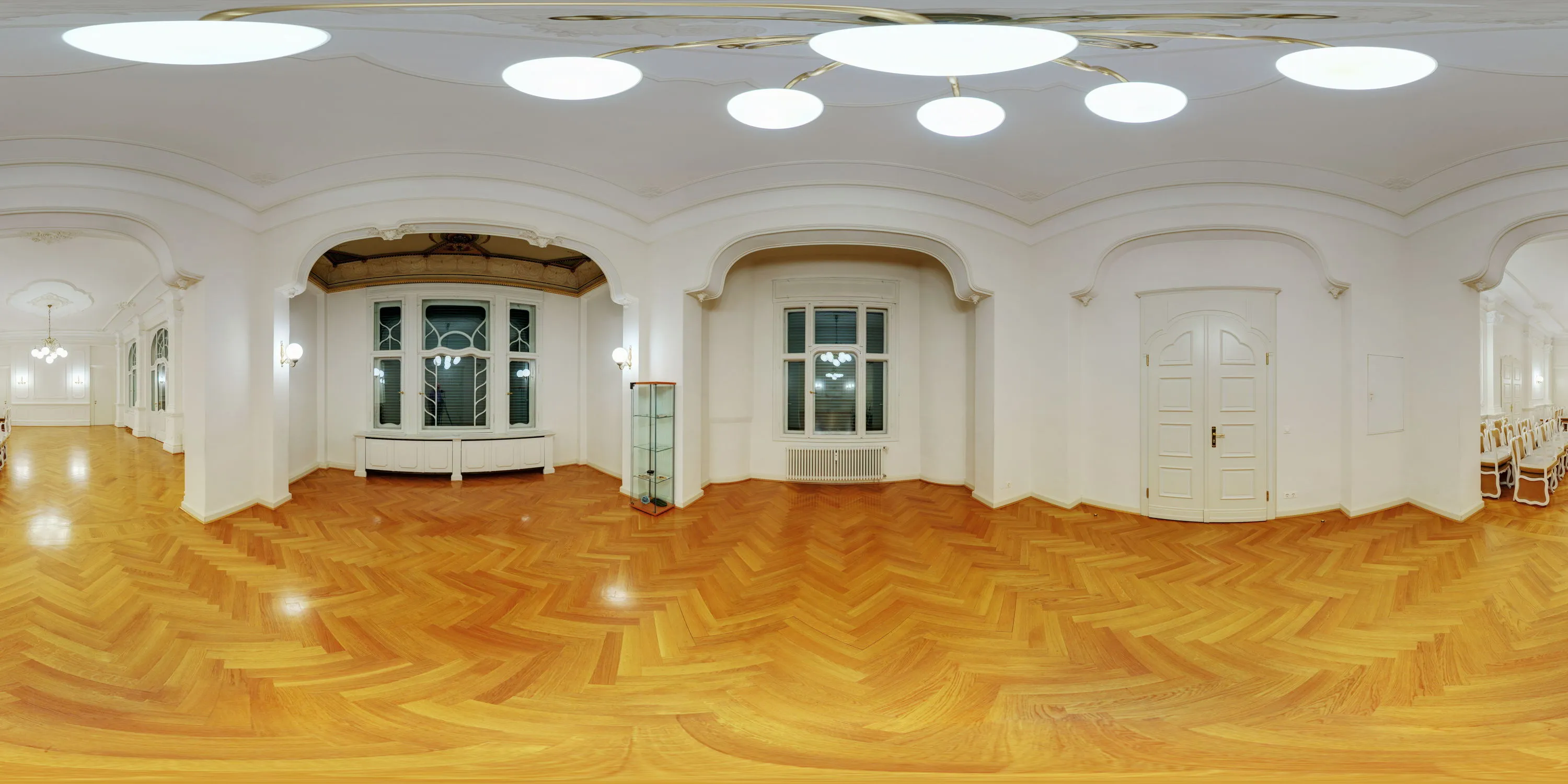 360 Grad Panorama Ansicht: Gartensalon in Villa Weigang