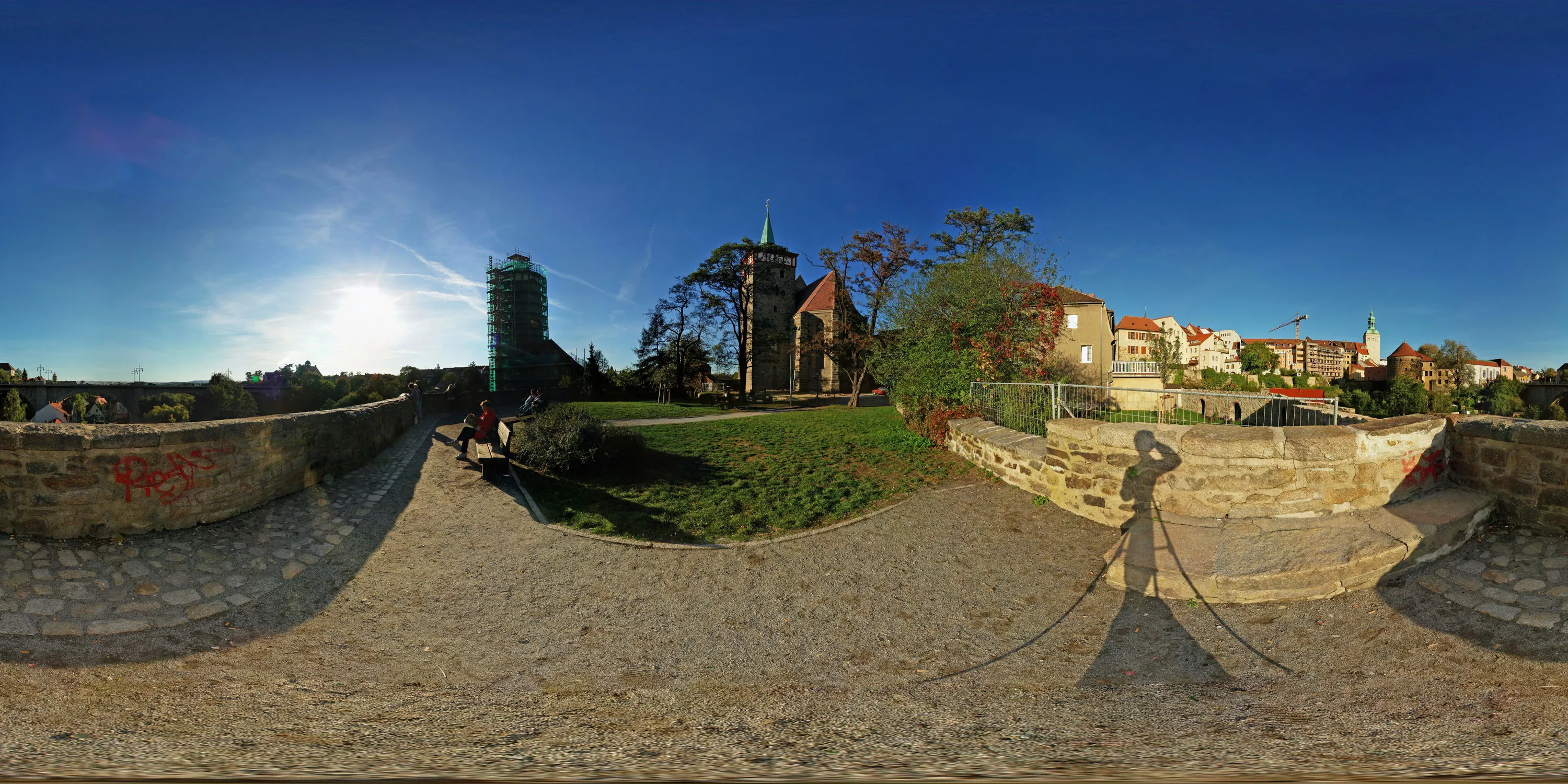 360 Grad Panorama Ansicht: Wasserkunst und Michaeliskirche in Herbst 06