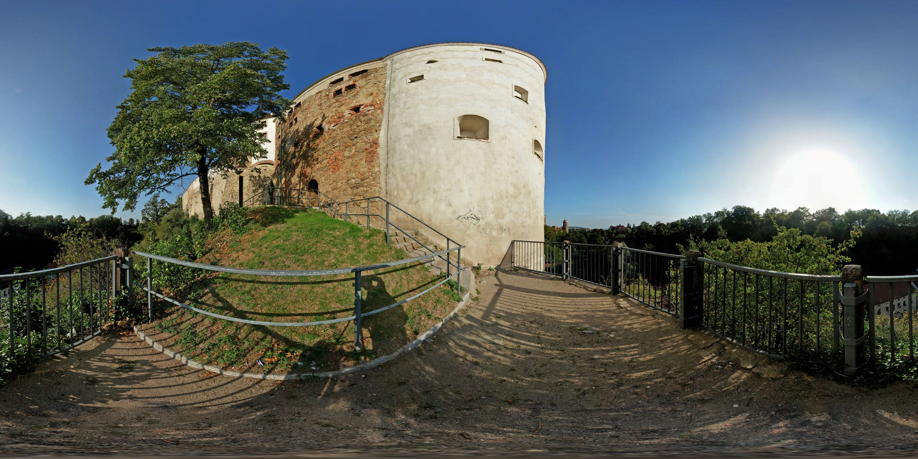 360 Grad Panorama Ansicht: Ortenburg Wasserturm in Sommer 06
