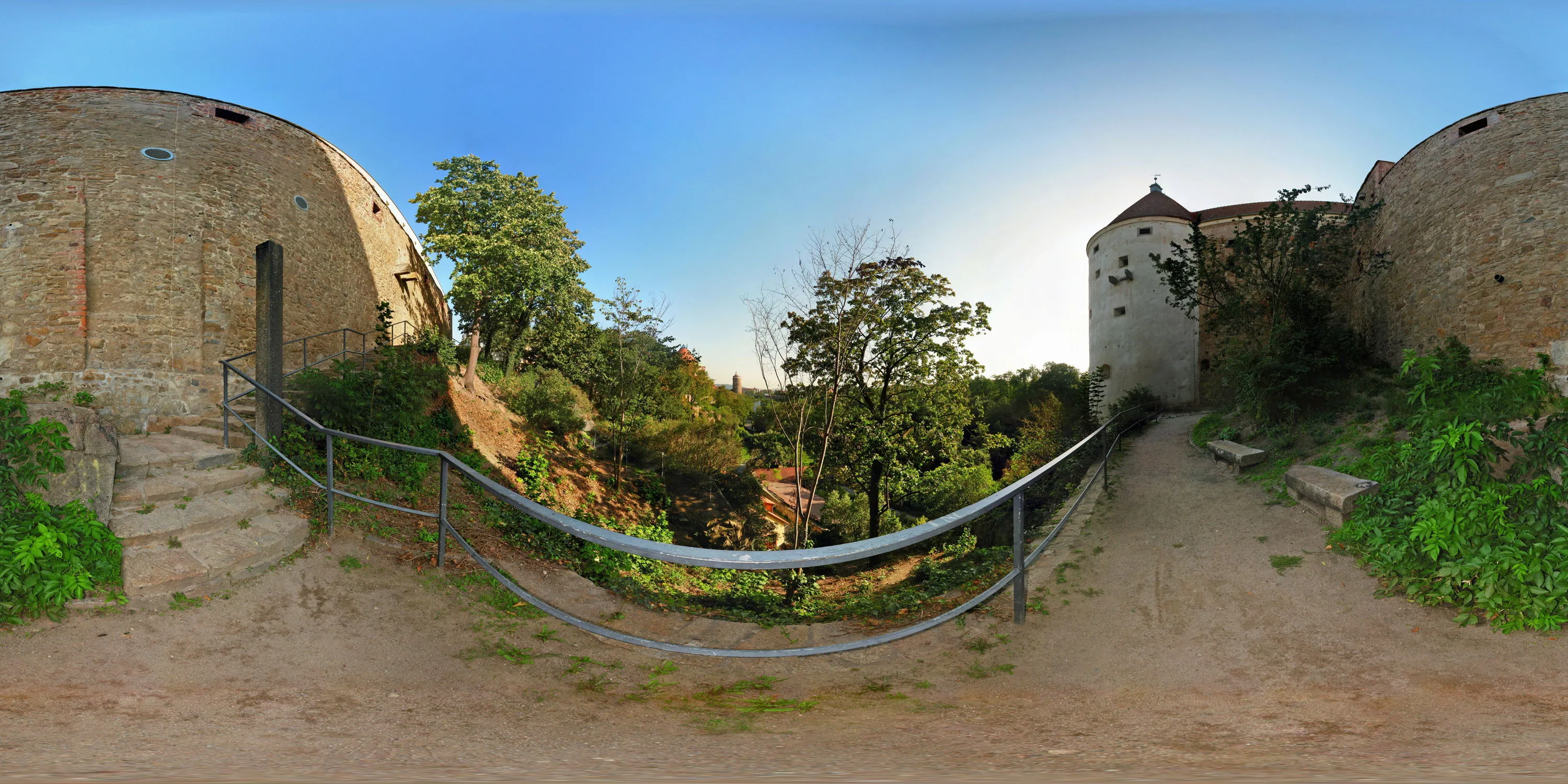 360 Grad Panorama Ansicht: Ortenburg Wasserturm in Sommer 06