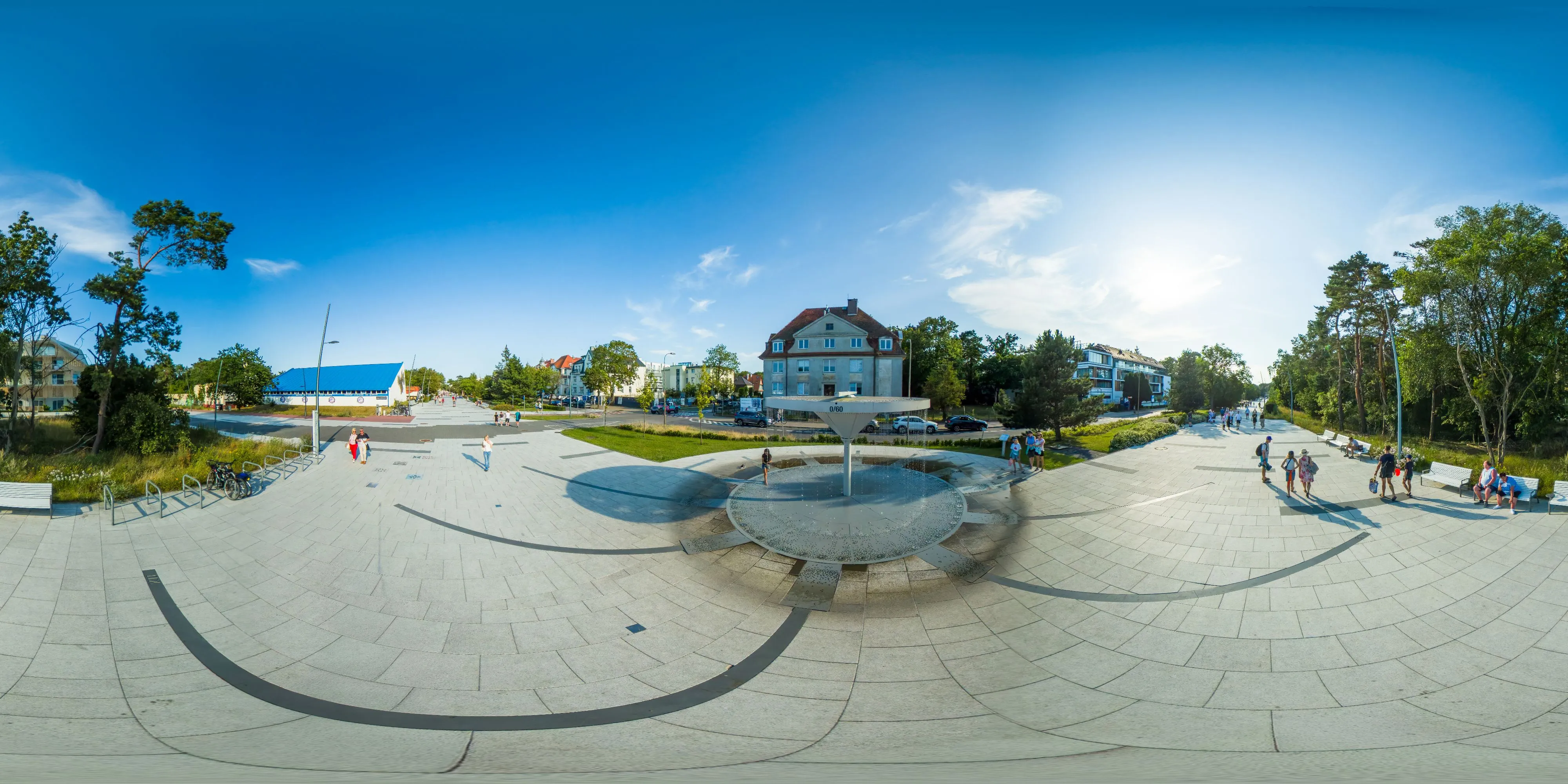 360° Panorama Ansicht: Swinemünde - Wasseruhr (Zegar Wodny)