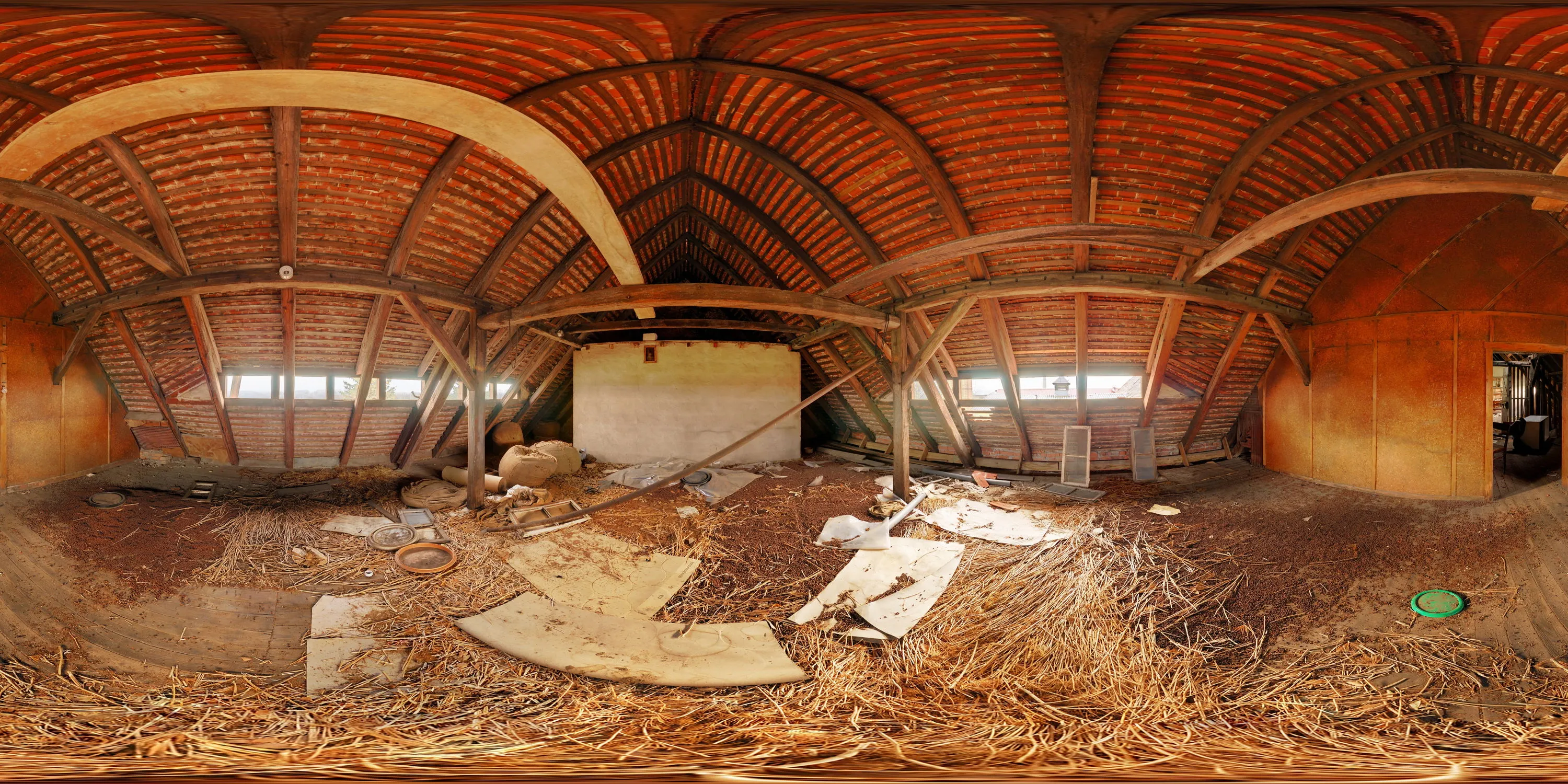 360 Grad Panorama Ansicht: Gewürzboden 1 in Sauerkrautfabrik Weicha