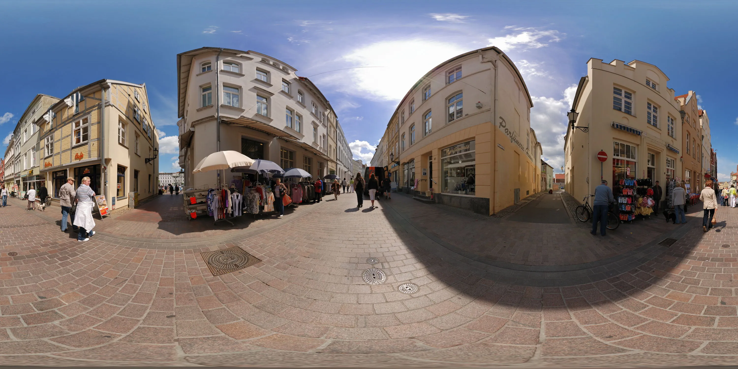 360 Grad Panorama Ansicht: Hegedestraße in Wismar