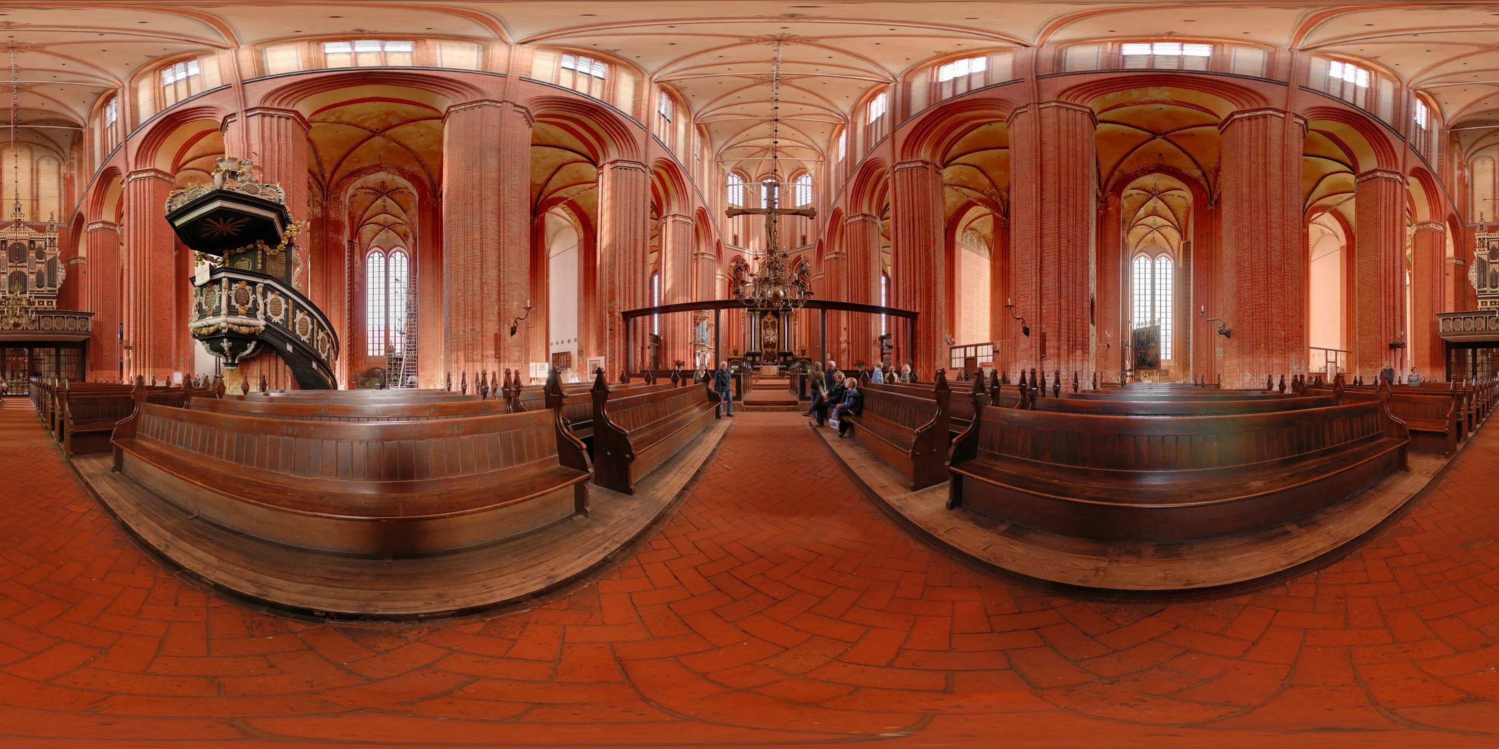 360 Grad Panorama Ansicht: Nikolaikirche in Wismar