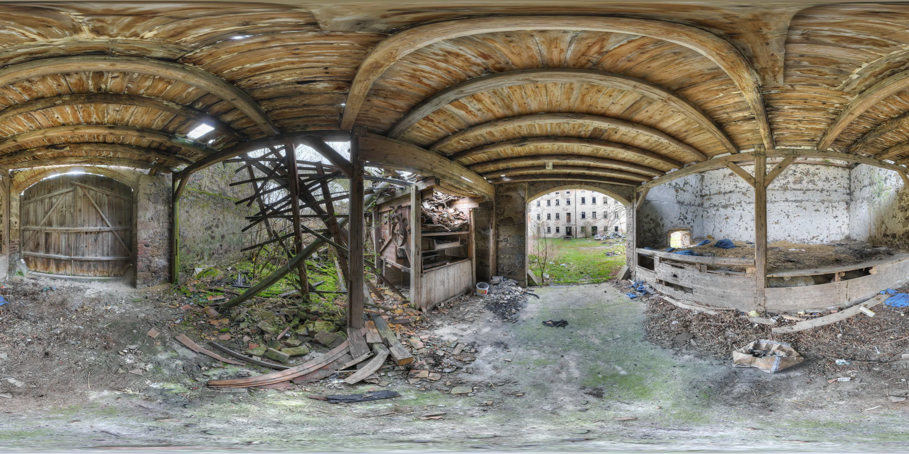 360 Grad Panorama Ansicht: Nebengebäude HDR in Wuischker Mühle