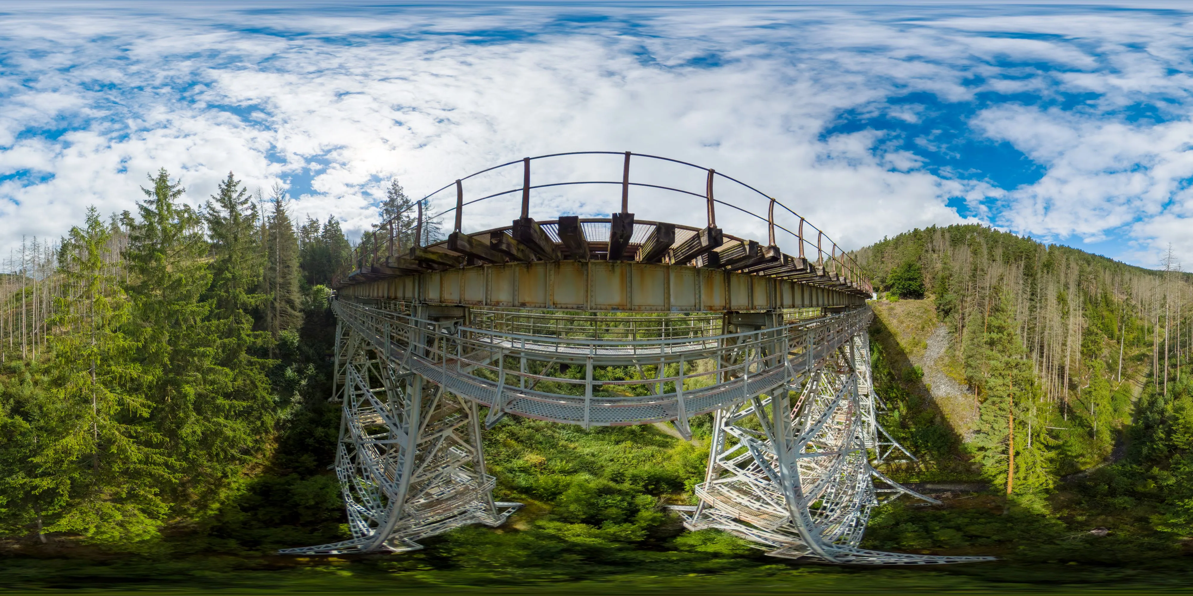 360 Grad Panorama Ansicht: Ziemestalbrücke in Thüringen