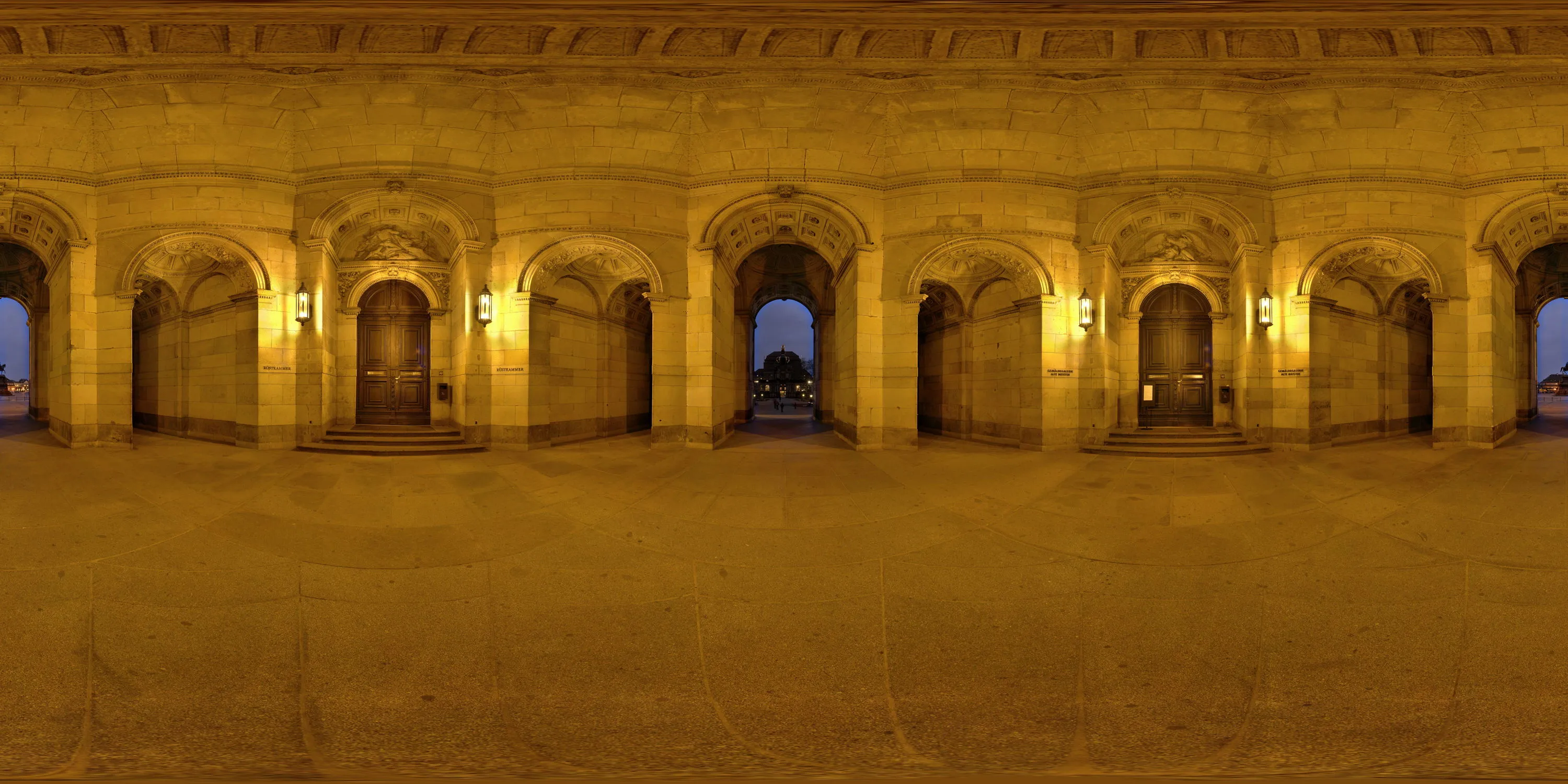 360 Grad Panorama Ansicht: Zwinger in Frühling 2007