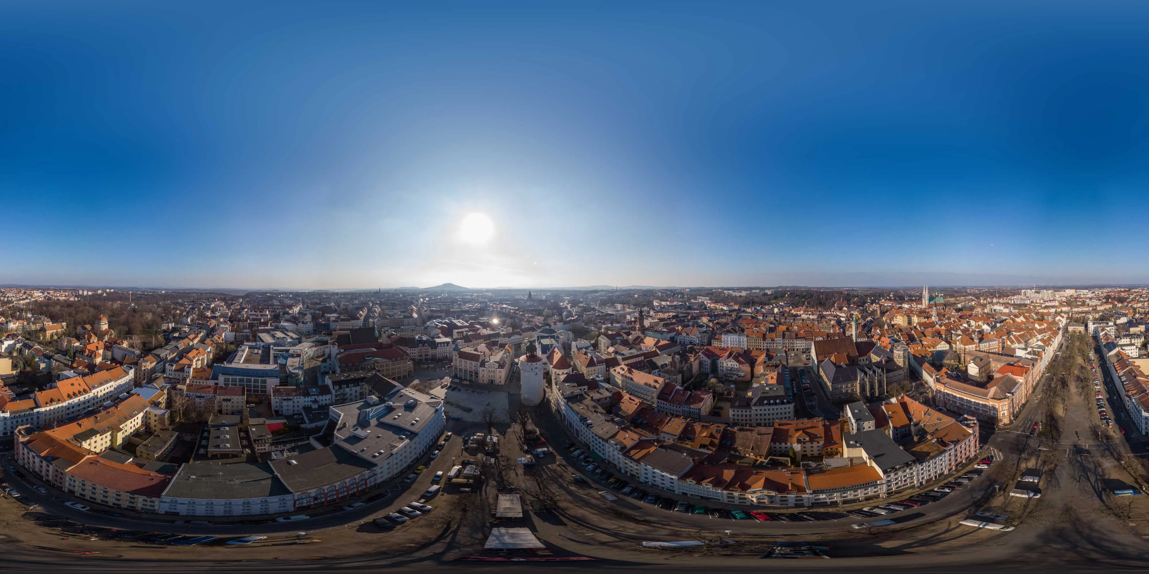 360 Grad Panorama Ansicht: Luftpanorama - Elisabethstraße in Görlitz