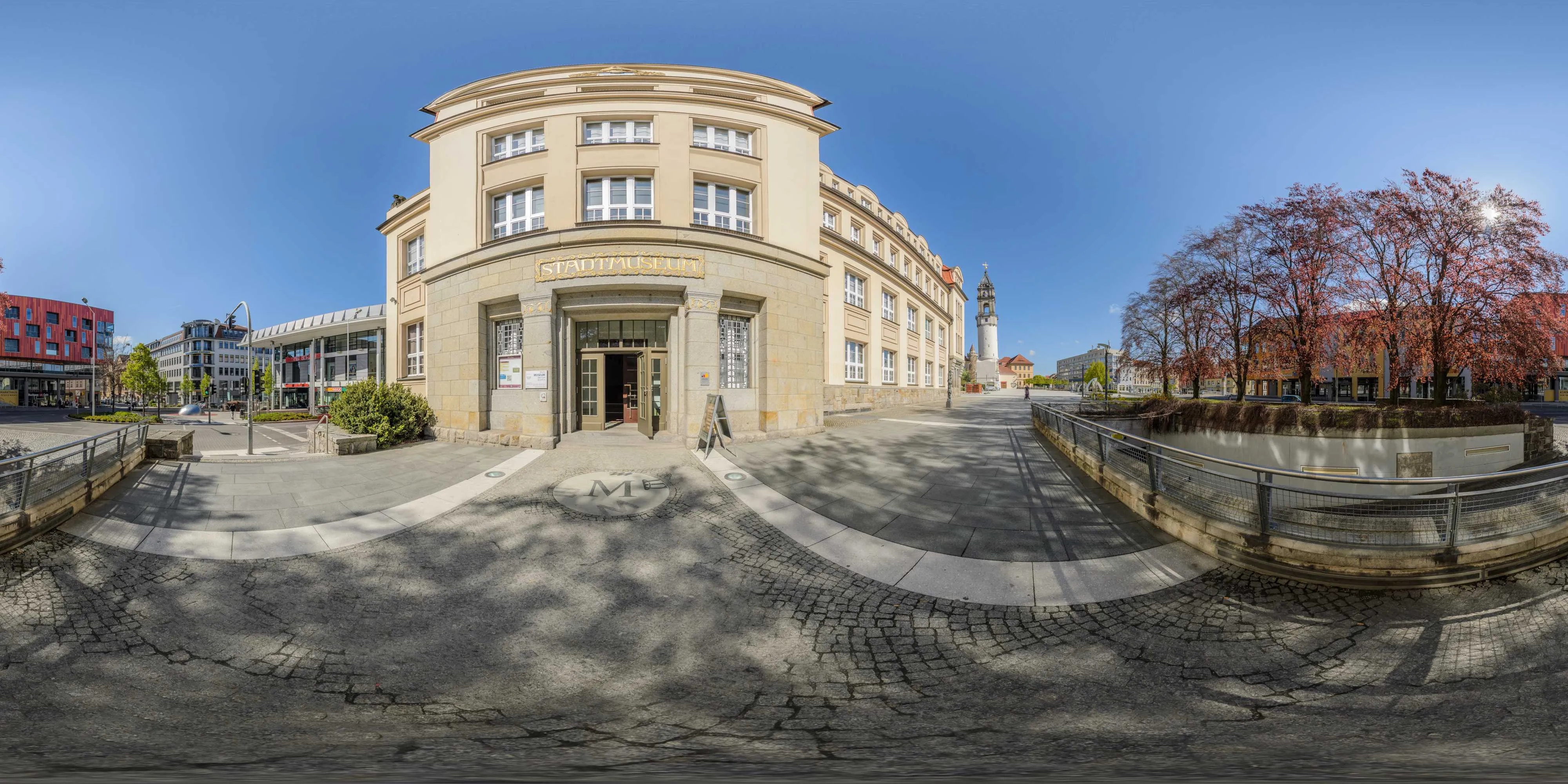 360 Grad Panorama Ansicht: Museum Bautzen in Frühling 2017