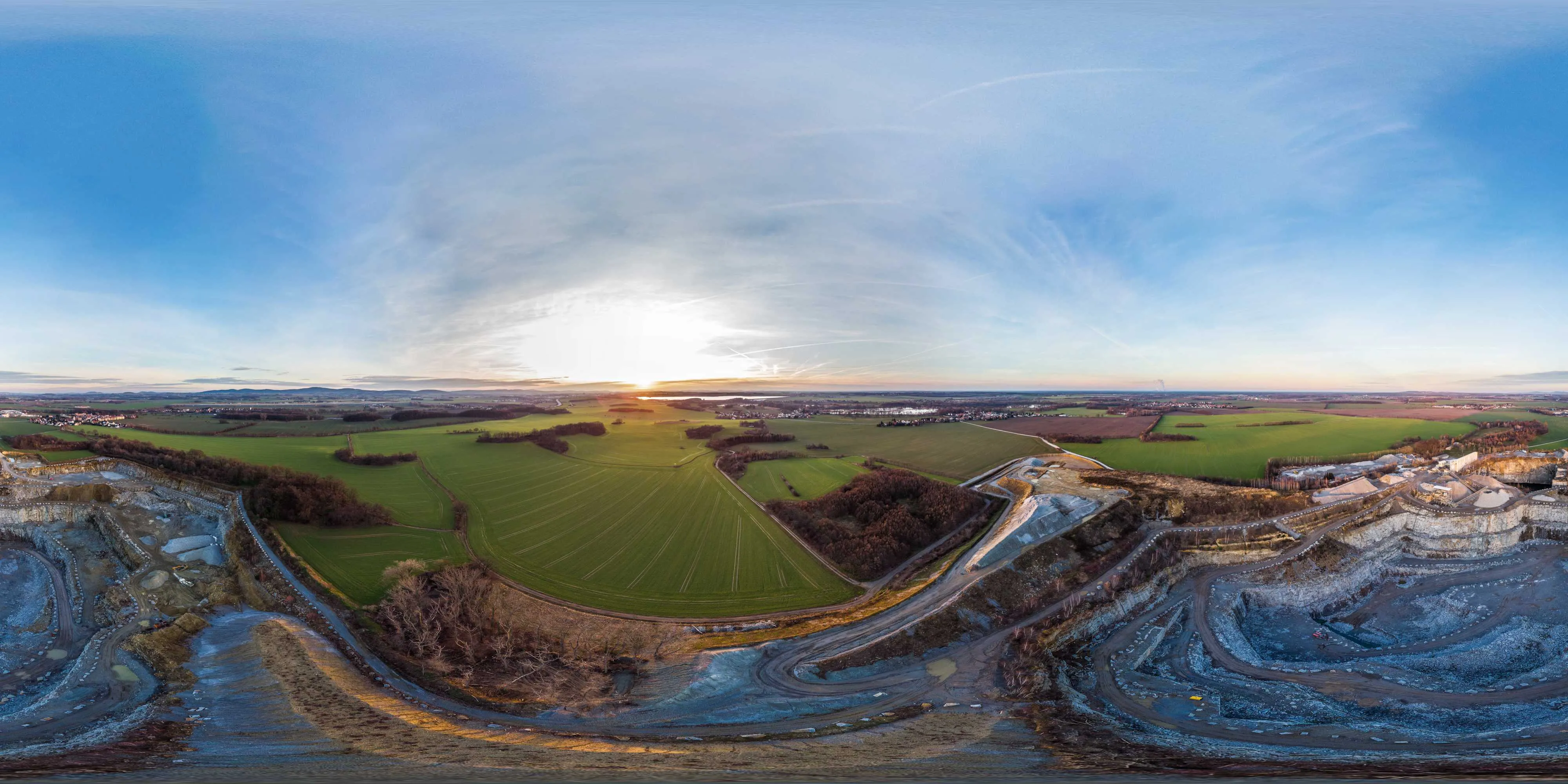 360 Grad Panorama Ansicht: Steinbruch Pließkowitz in Oberlausitz