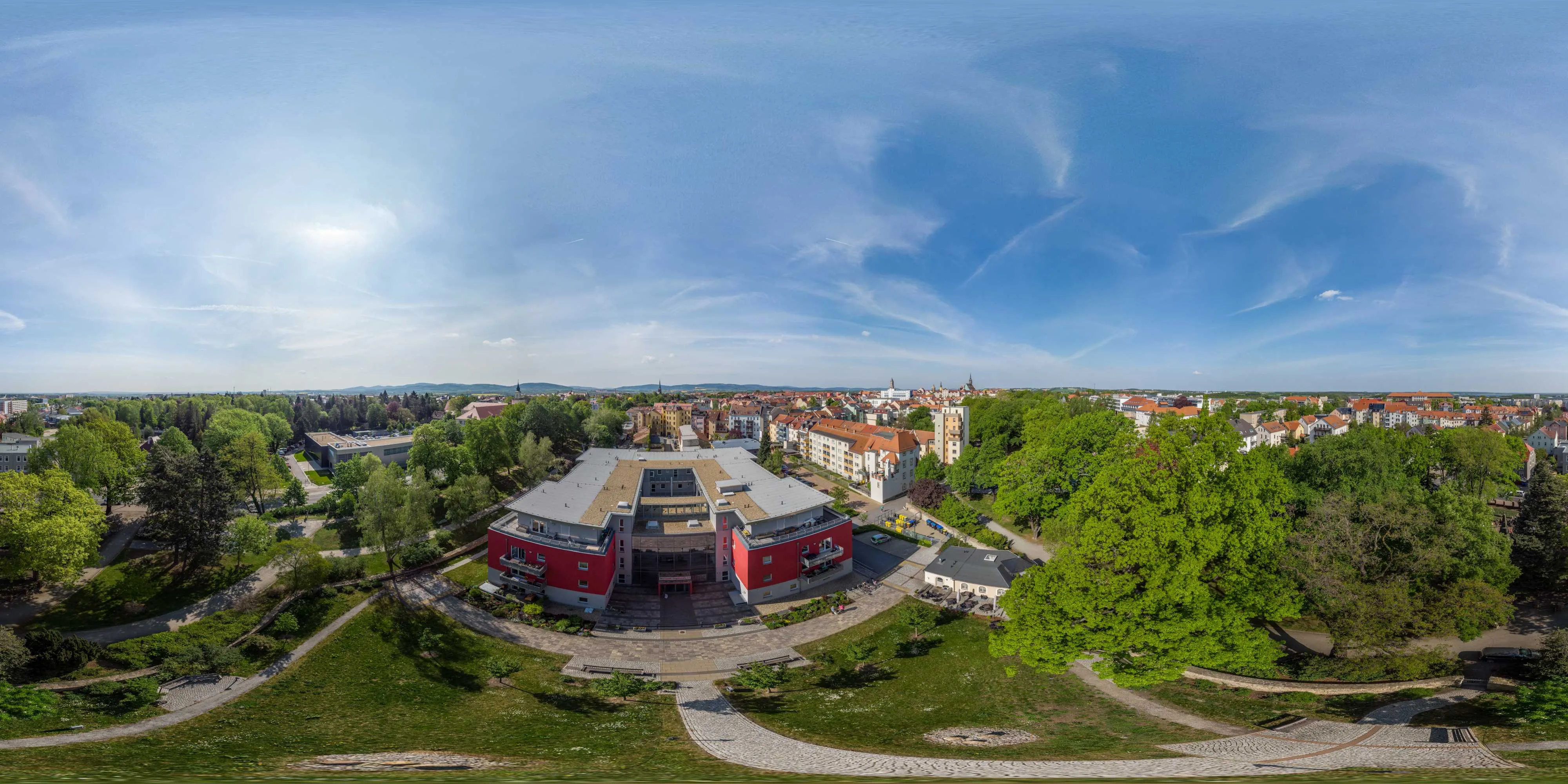 360 Grad Panorama Ansicht: Wohnpark Ziegelstraße 22 in Frühling 2019
