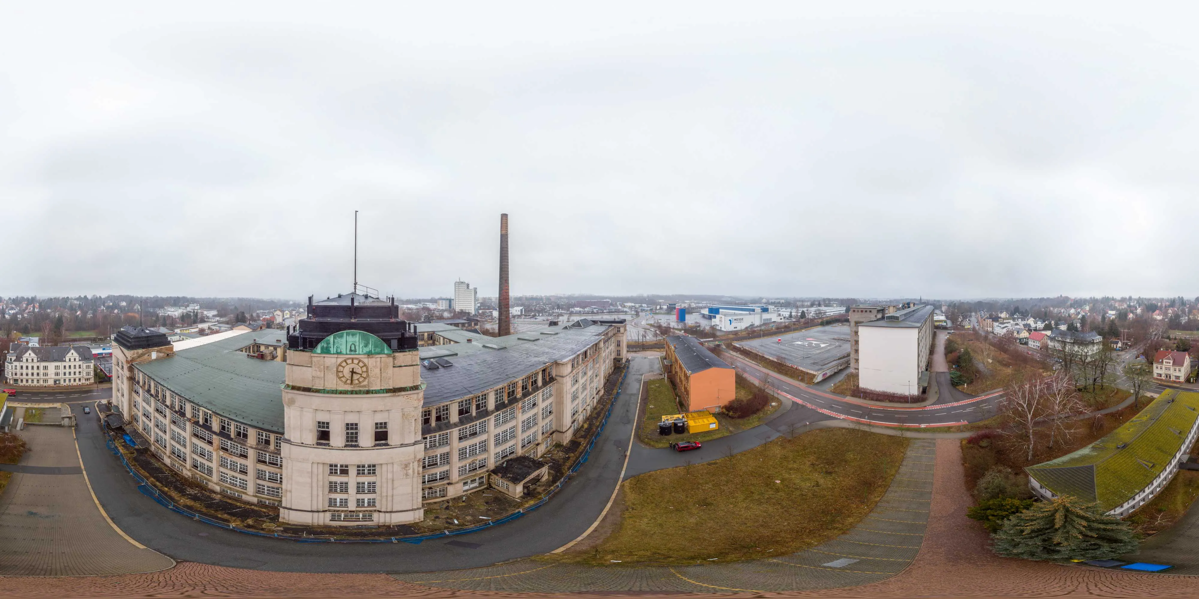 360 Grad Panorama Ansicht: Luftpanorama - Industriedenkmal Wanderer-Werke AG in Chemnitz