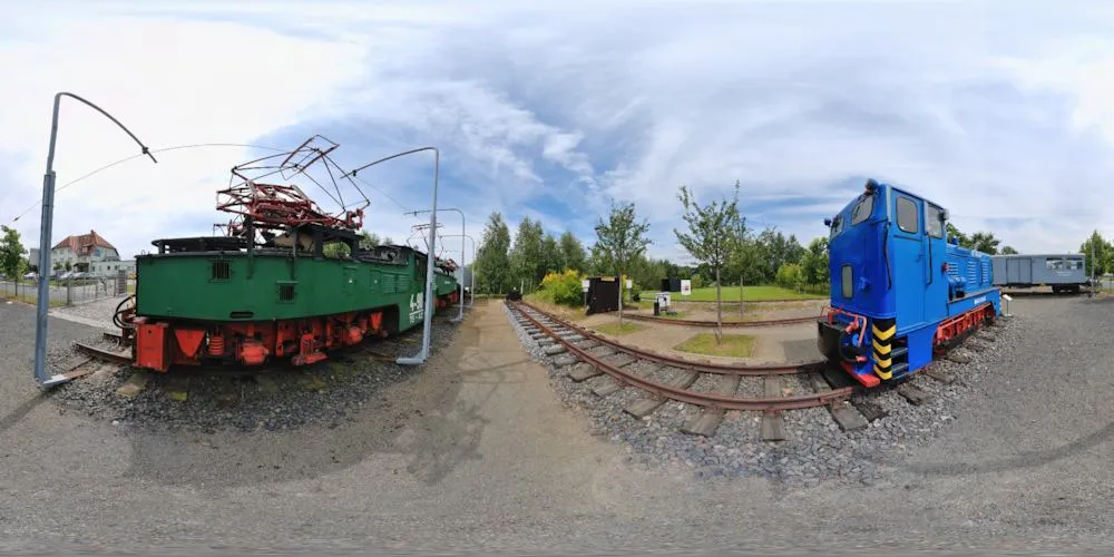 360° Panorama: AG Grubenbahn in Freizeit-Oase Olbersdorfer See