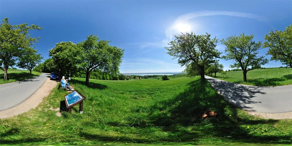 360° Panorama: Aussichtspunkt Jauernick Buschbach in Oberlausitz