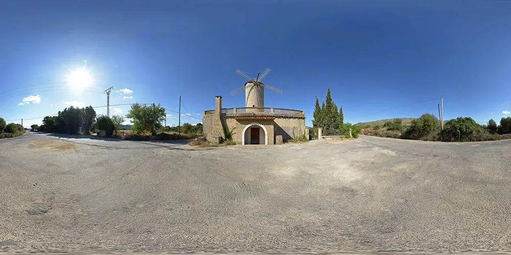 360° Panorama: Artha - Windmühle in Mallorca
