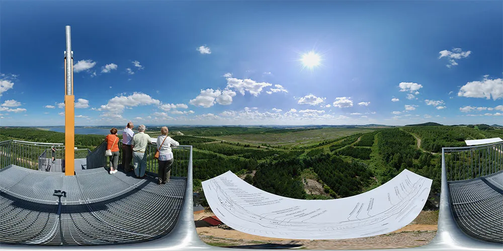 360° Panorama: Aussichtsturm Neuberzdorfer Höhe in Oberlausitz