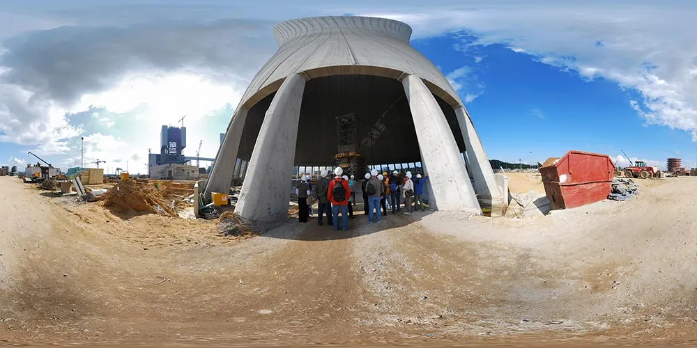 360° Panorama: Baustelle Kühlturm in Kraftwerk Boxberg