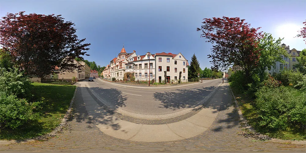 360° Panorama: Kirchstraße in Bad Muskau