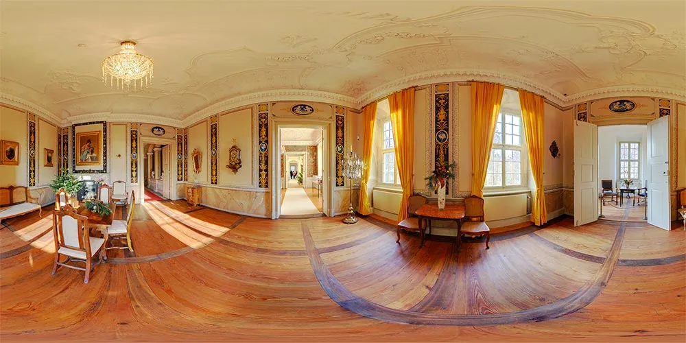 360° Panorama: Goldenes Zimmer in Barockschloß Rammenau