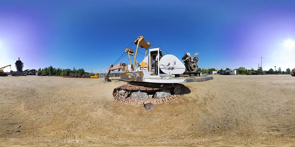 360° Panorama: Alter Bagger in Schaufelradbagger Nr. 1452