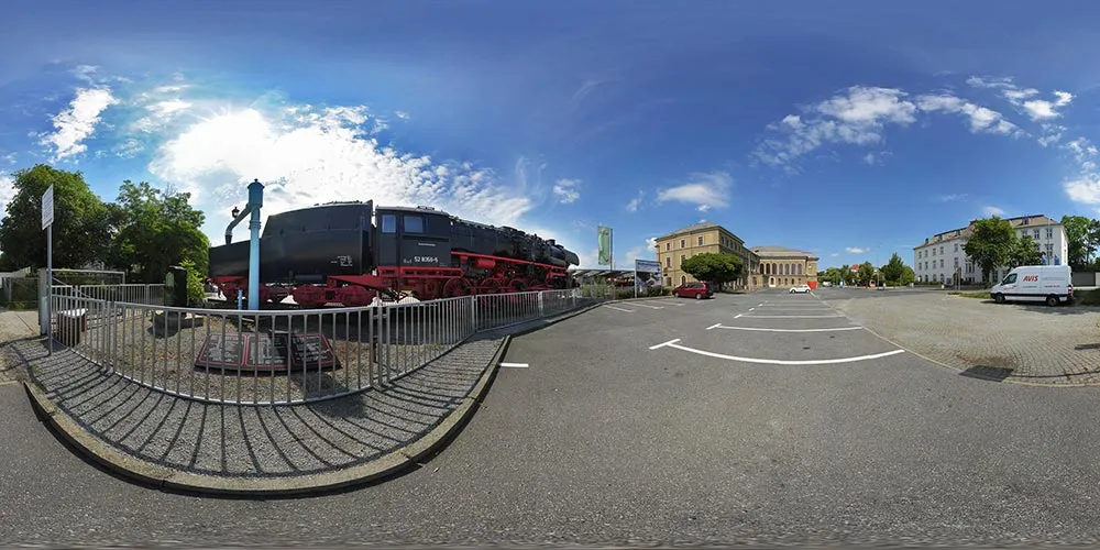 360° Panorama: Bahnhof in Sommer 08