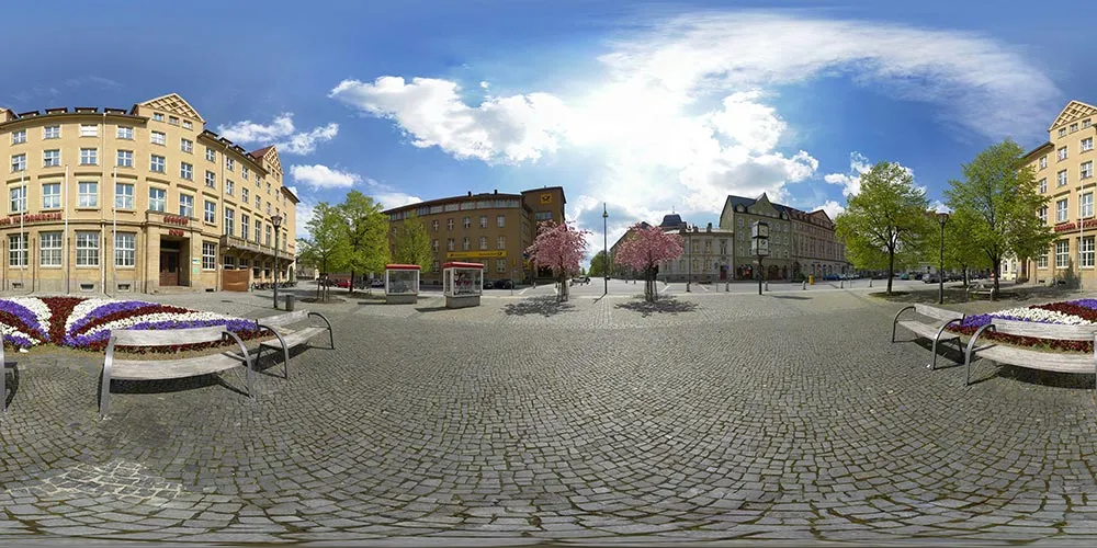 360° Panorama: Postplatz in Frühling 08