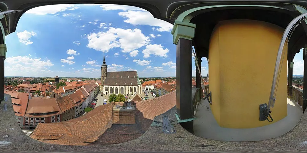 360° Panorama: Rathausturm Nordaussicht in Sommer 08