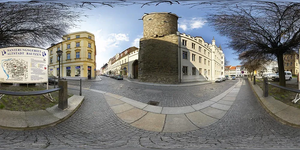 360° Panorama: Wendische Turm in Frühling 08