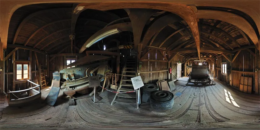 360° Panorama: Siebmaschine in Technisches Denkmal Basaltwerk Baruth