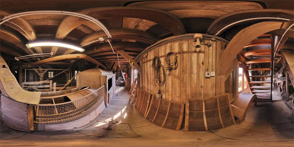 360° Panorama: Siebtrommeln in Technisches Denkmal Basaltwerk Baruth