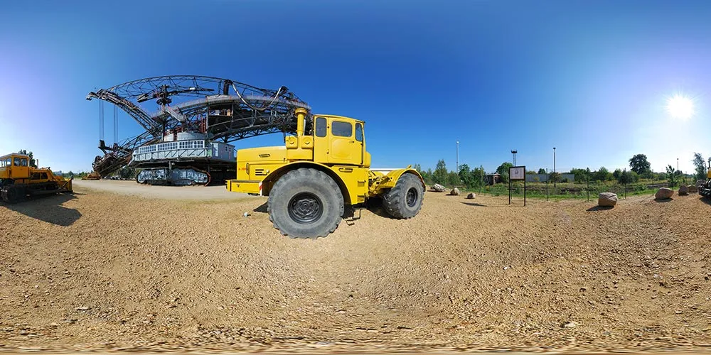 360° Panorama: Traktor K700A in Schaufelradbagger Nr. 1452