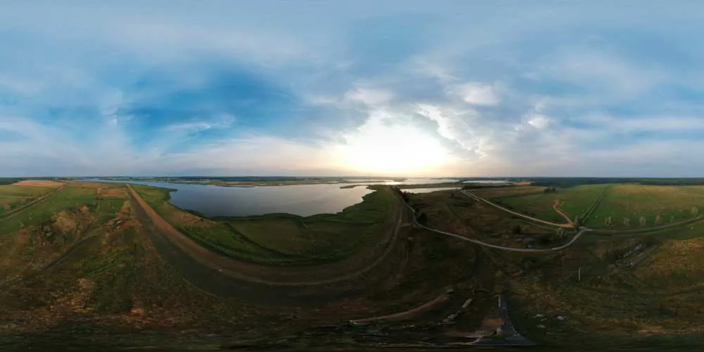 360° Panorama: Peenemünde - Bunkerwiese in Insel Usedom
