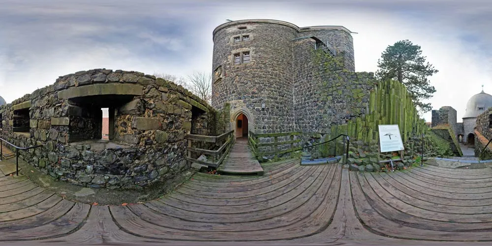 360° Panorama: Burg Stolpen in Oberlausitz