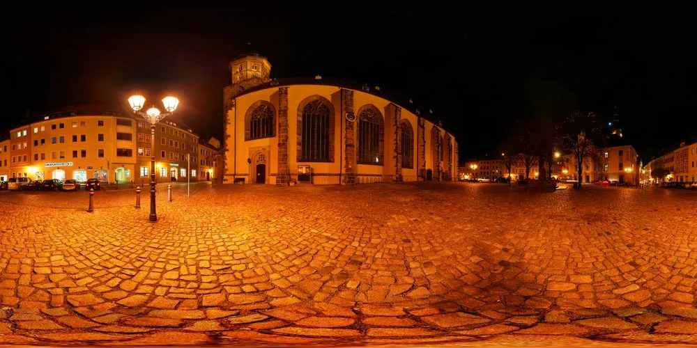 360° Panorama: Dom St. Petri in bei Nacht