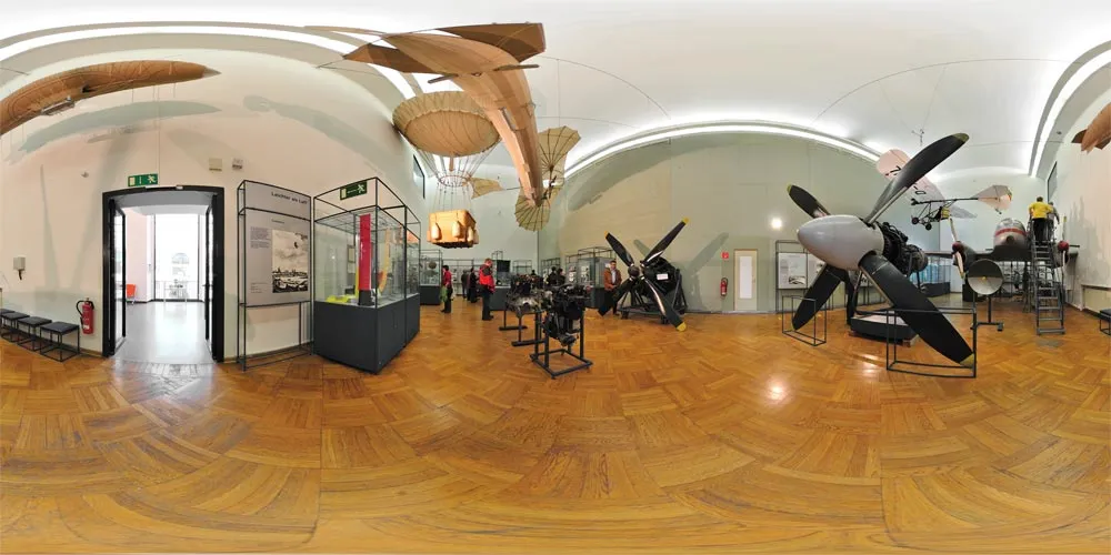 360° Panorama: Luftverkehr in Verkehrsmuseum Dresden