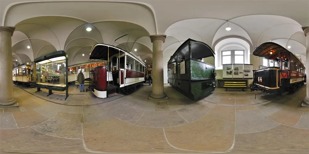 360° Panorama: Nahverkehr in Verkehrsmuseum Dresden