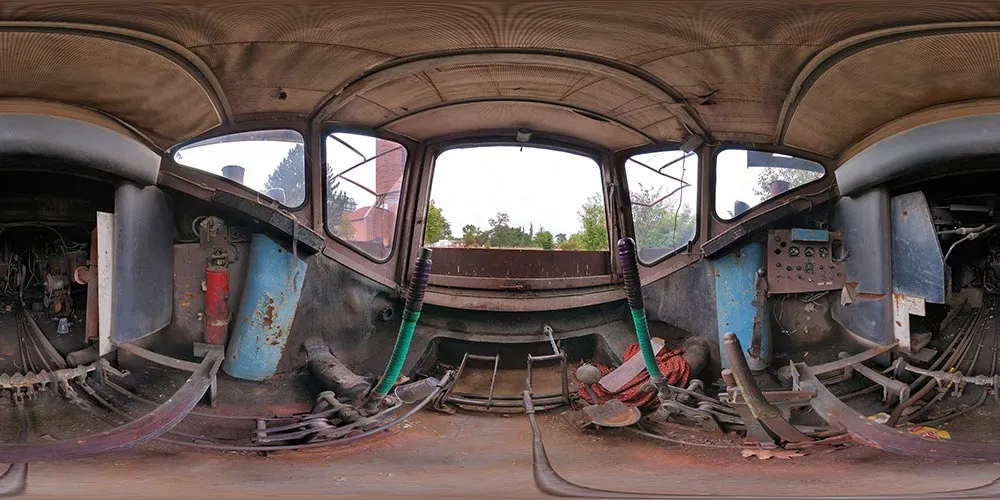 360° Panorama: Kranpanzer in Energiefabrik Knappenrode