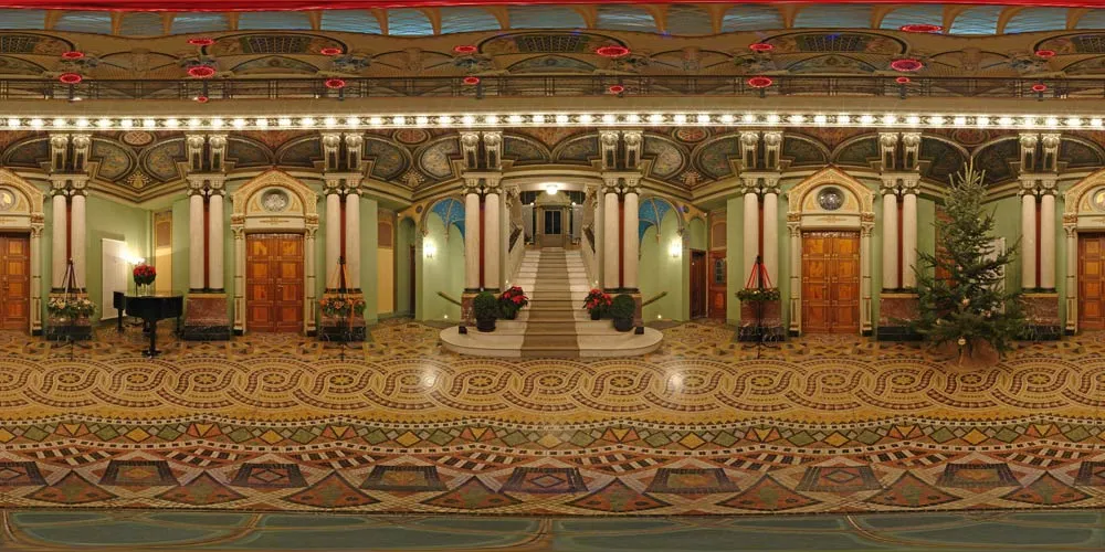 360° Panorama: Haushalle in Villa Weigang