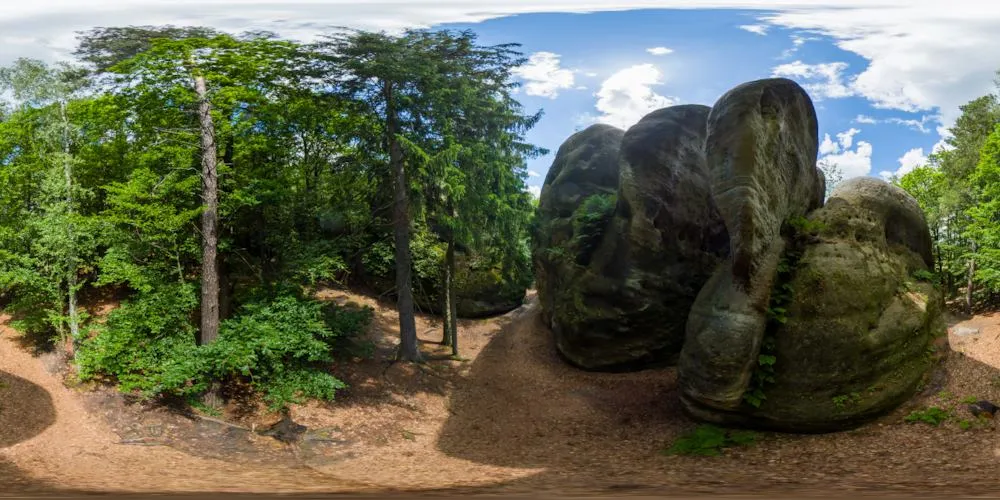 360° Panorama: Elefantensteine - Bílé kameny in Tschechien