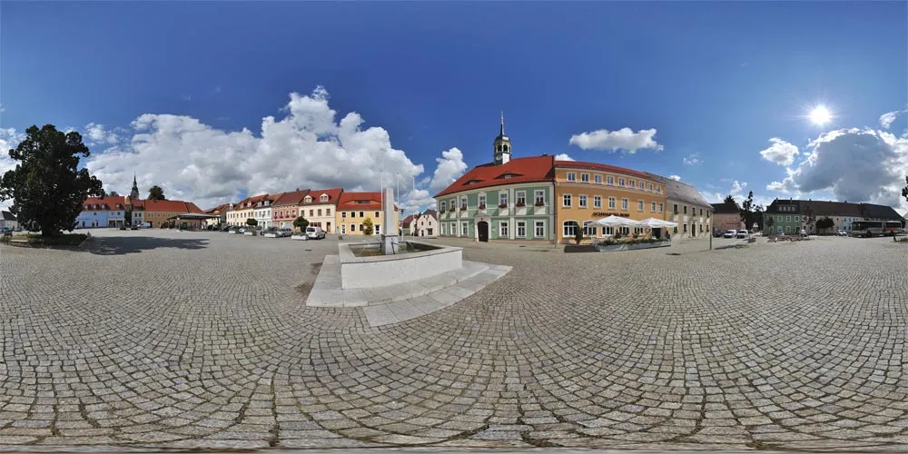 360° Panorama: Elstra - Marktplatz in Oberlausitz