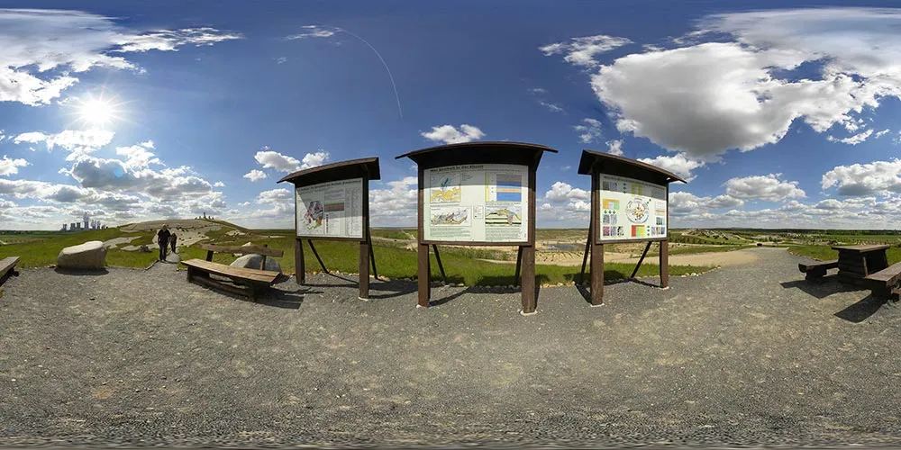 360° Panorama: Informations- und Aussichtspunkt in Findlingspark Nochten
