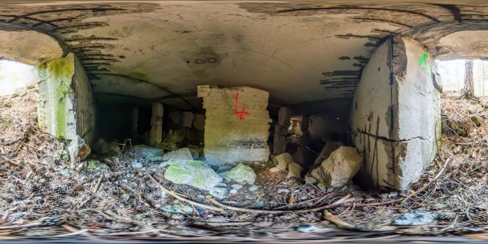 360° Panorama: Peenemünde - Fertigungshalle F1 - Untergeschoss in Insel Usedom