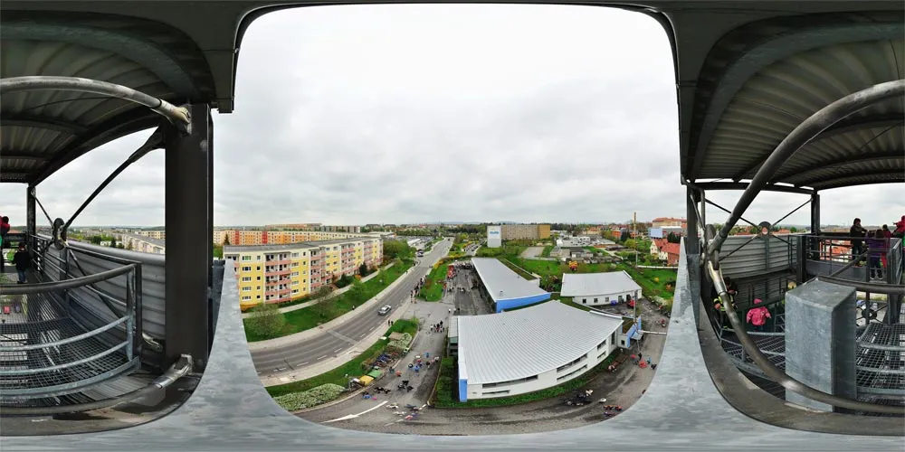 360° Panorama: Übungsturm Südaussicht in Frühling 2013