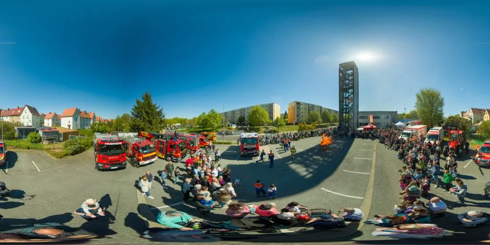 360° Panorama: Vorführung der Jugendfeuerwehr in Tag der offenen Tür Feuerwehr Bautzen 2026