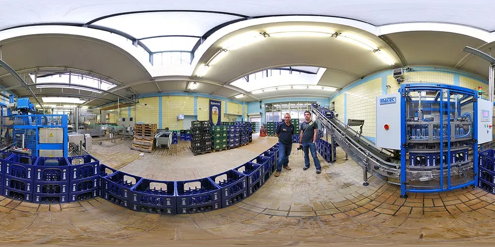 360° Panorama: Abfüllanlage in Landskronbrauerei